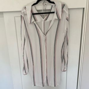 Tavik White/Striped Swim Cover Up